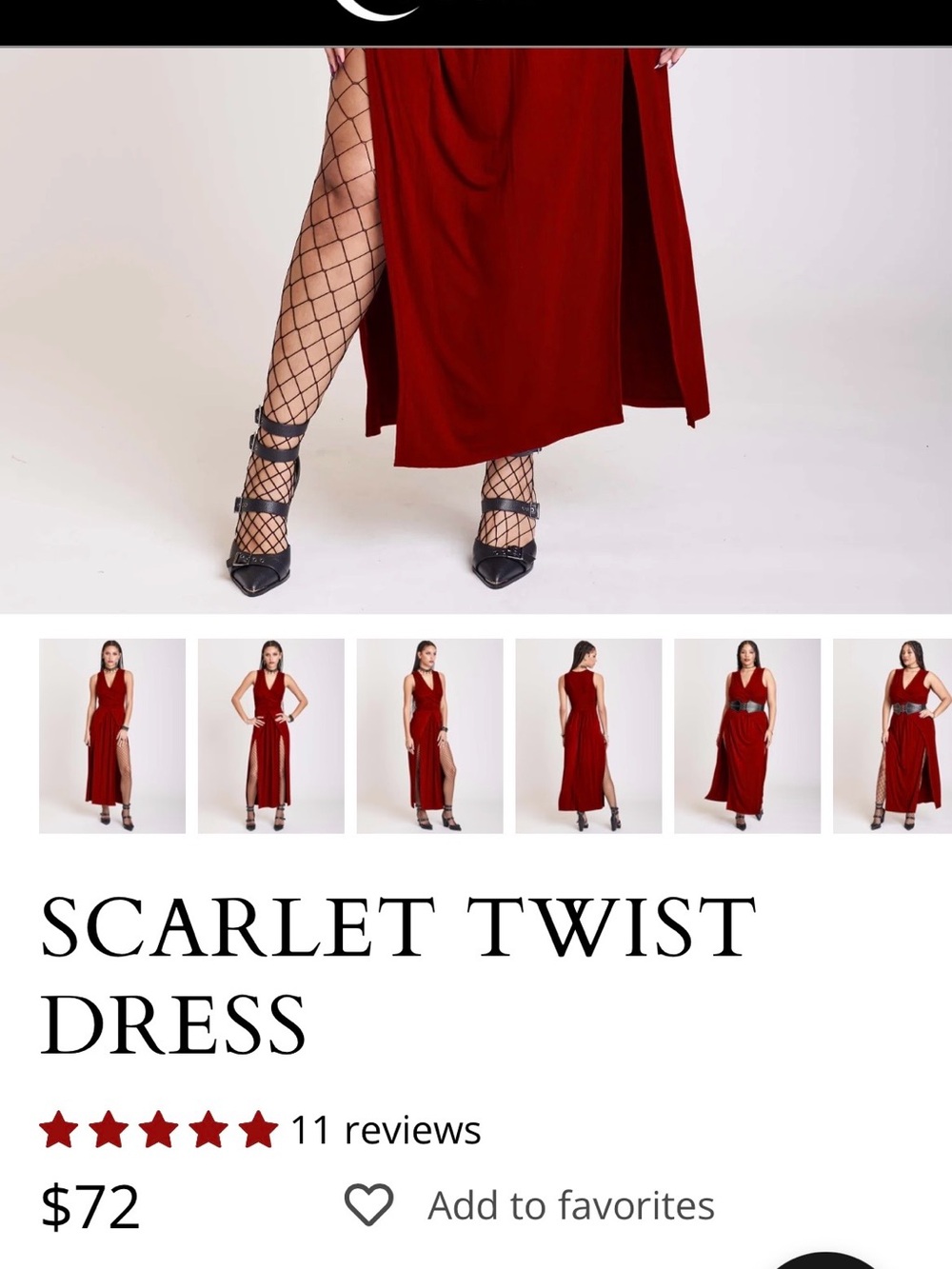 Midnight Hour Scarlet Twist Dress - Size L - NWT - Picture 8 of 8